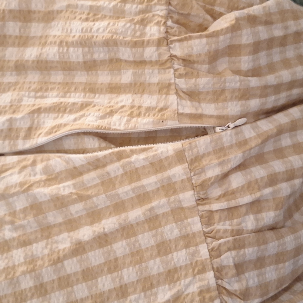 J. Crew (Factory) Seersucker Ruffleneck Mini Dress - Picture 7 of 8